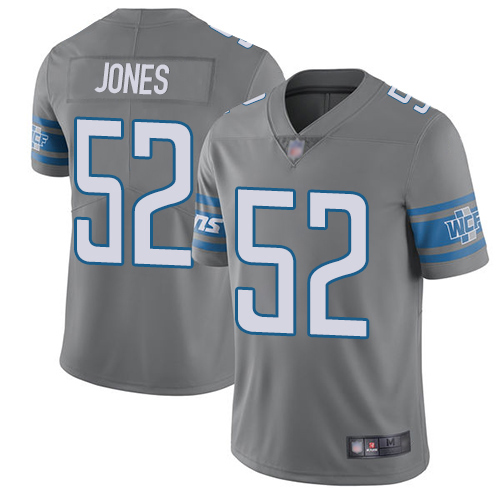 Detroit Lions Limited Steel Men Christian Jones Jersey NFL Football 52 Rush Vapor Untouchable